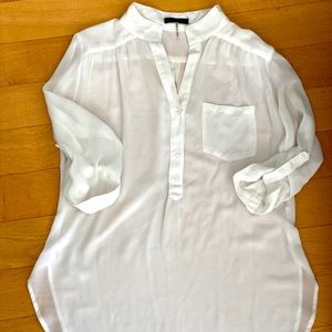 Cals sheer white top